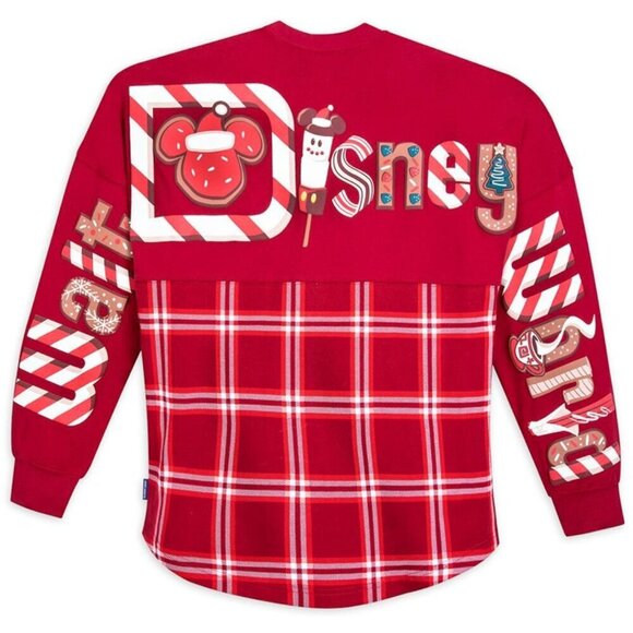 Disney Tops - Disney Adult Spirit Jersey Walt Disney World Holiday Plaid Long Sleeve Size XS